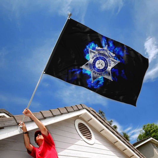 Fyon Retired Fort Wayne Police Flag Indoor and outdoor banner