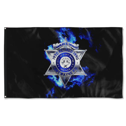 Fyon Retired Fort Wayne Police Flag No.2  Indoor and outdoor banner