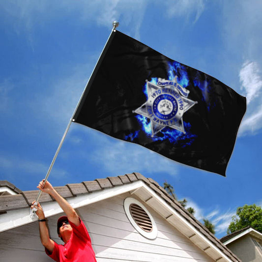 Fyon Retired Fort Wayne Police Flag No.2  Indoor and outdoor banner