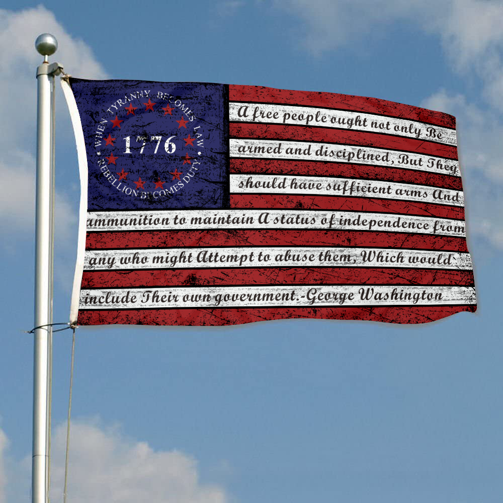 Fyon Retro Stripe 1776 Flag Banner