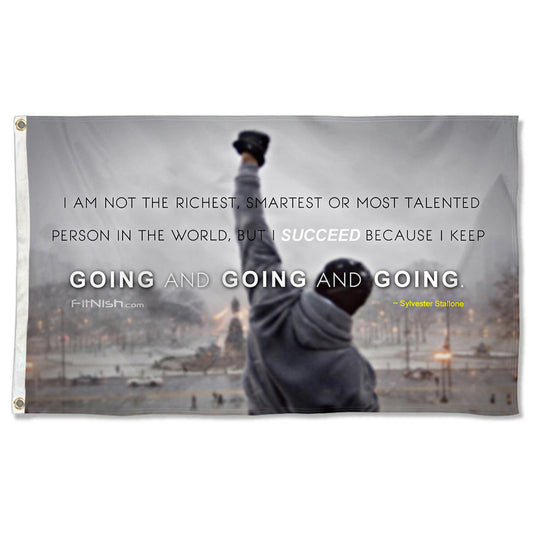 Fyon Rocky Balboa Quote Motivational Going Flag Banner