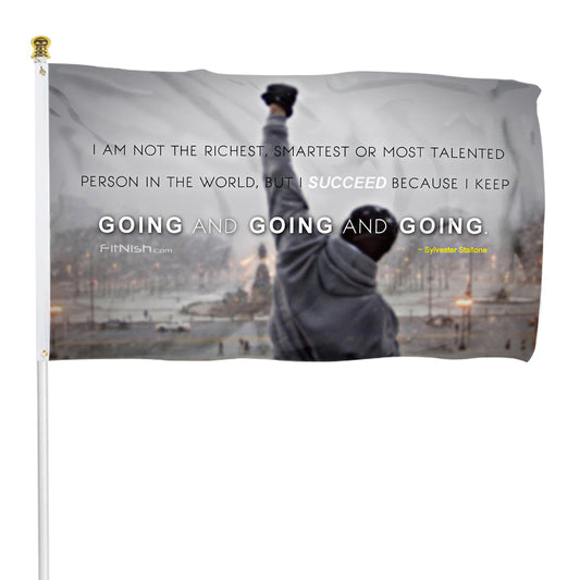 Fyon Rocky Balboa Quote Motivational Going Flag Banner
