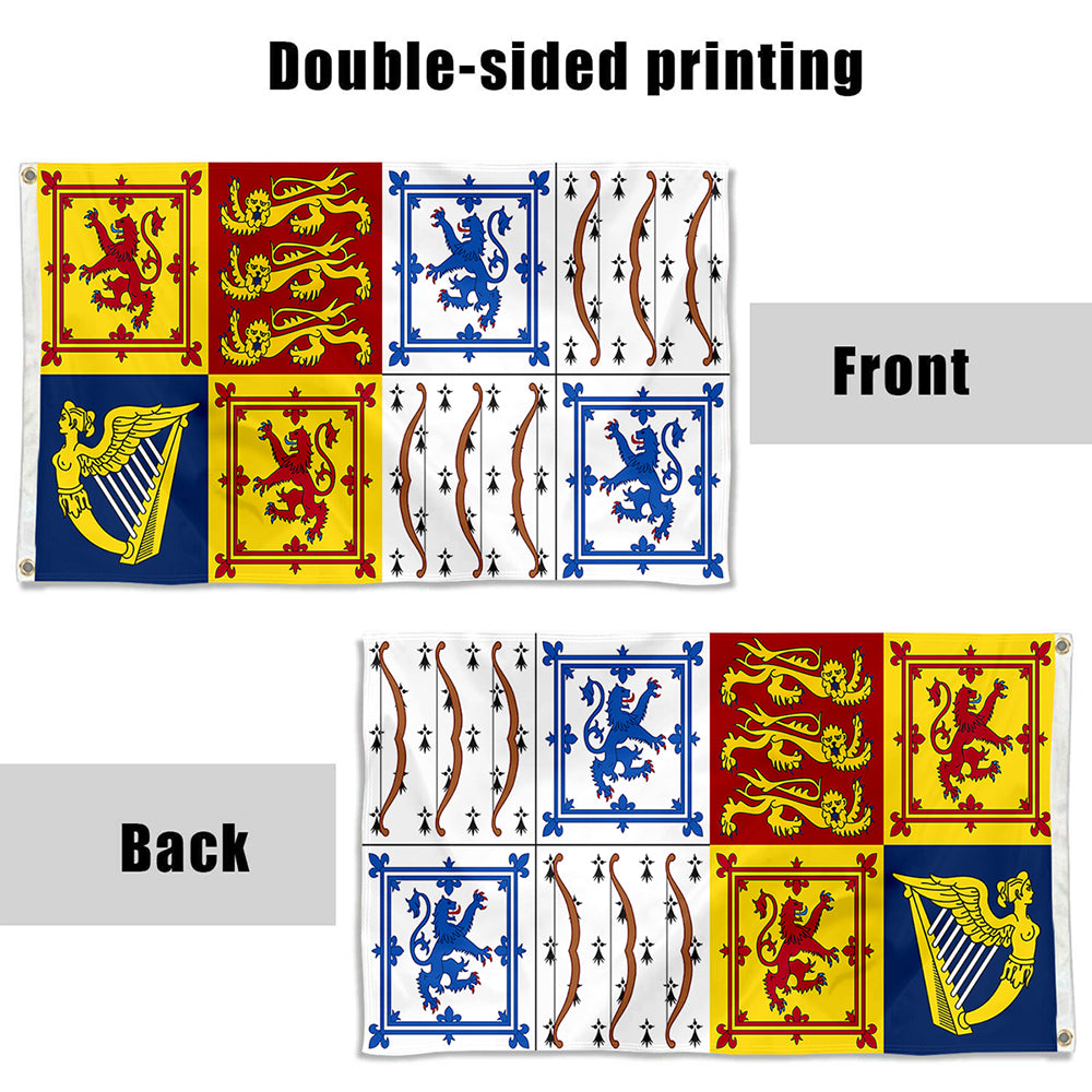 Fyon Royal Standard of Elizabeth Bowes-Lyon Flag  Indoor and Outdoor Banner