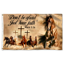 Fyon Running Horse Christian Don’t Be Afraid Just Have Faith Flag 41773  Indoor and outdoor banner