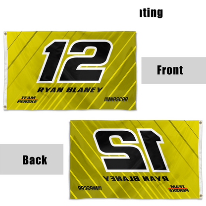 Fyon Ryan Blaney #12 Flag Banner