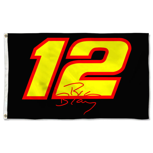 Fyon Ryan Blaney #12 flag Black Flag Banner