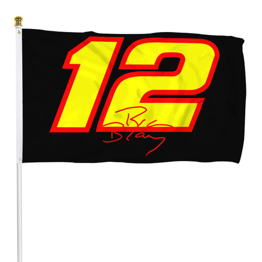 Fyon Ryan Blaney #12 flag Black Flag Banner