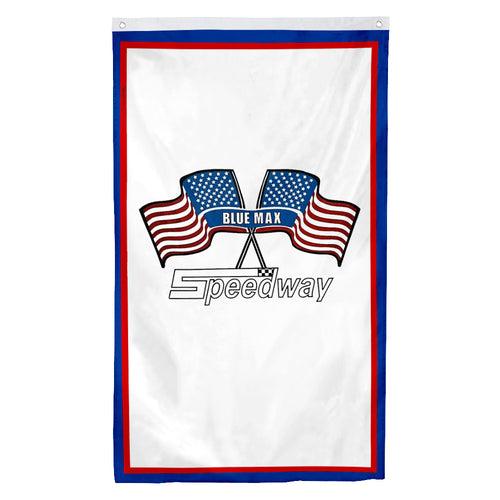 Fyon Speedway Blue Max Snowmobiles Man Cave Garage Flag Indoor and Outdoor Banner