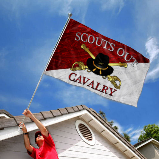 Fyon Scouts Out Cavalry Diagonal Flag Indoor and outdoor banner