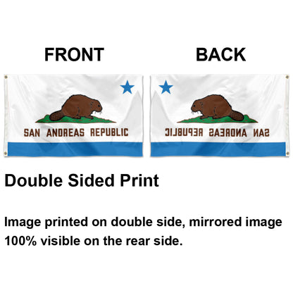 Fyon San Andreas Republic GTA Inspired Flag Indoor and outdoor banner