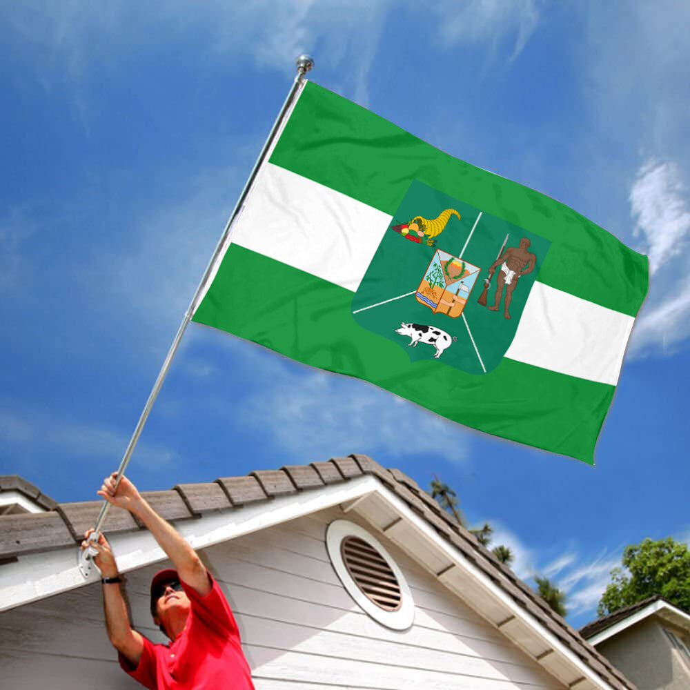 Fyon San Jose de Ocoa Province, Dominican Rep Flag  Indoor and Outdoor Banner
