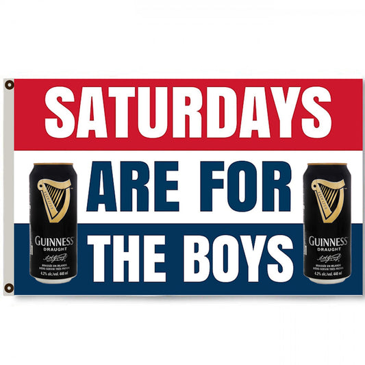 Fyon Saturdays are for the boys Guinness Bud Beer Flag Banner 3x5ft