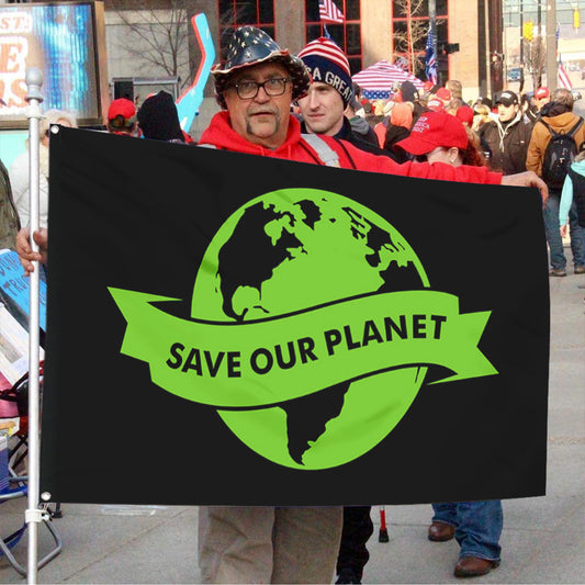 Fyon Save The Earth Flag Indoor and Outdoor Banner