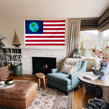 Fyon Save the earth Flag Indoor and Outdoor Banner