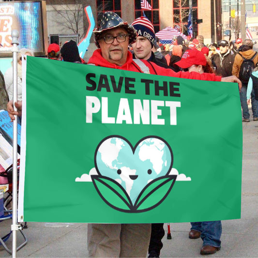 Fyon Save the planet Flag Indoor and Outdoor Banner