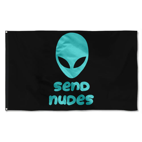 Fyon Send Nudes Aliens Flag Indoor and outdoor banner