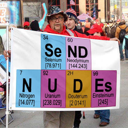 Fyon SeND NUDEs Flag Indoor and outdoor banner