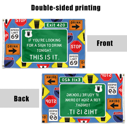 Fyon Sign To Drink Flag Indoor and outdoor banner
