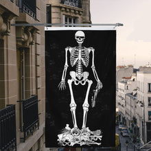 Fyon Skeleton Flag Halloween Flag Banner