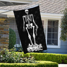 Fyon Skeleton Flag Halloween Flag Banner