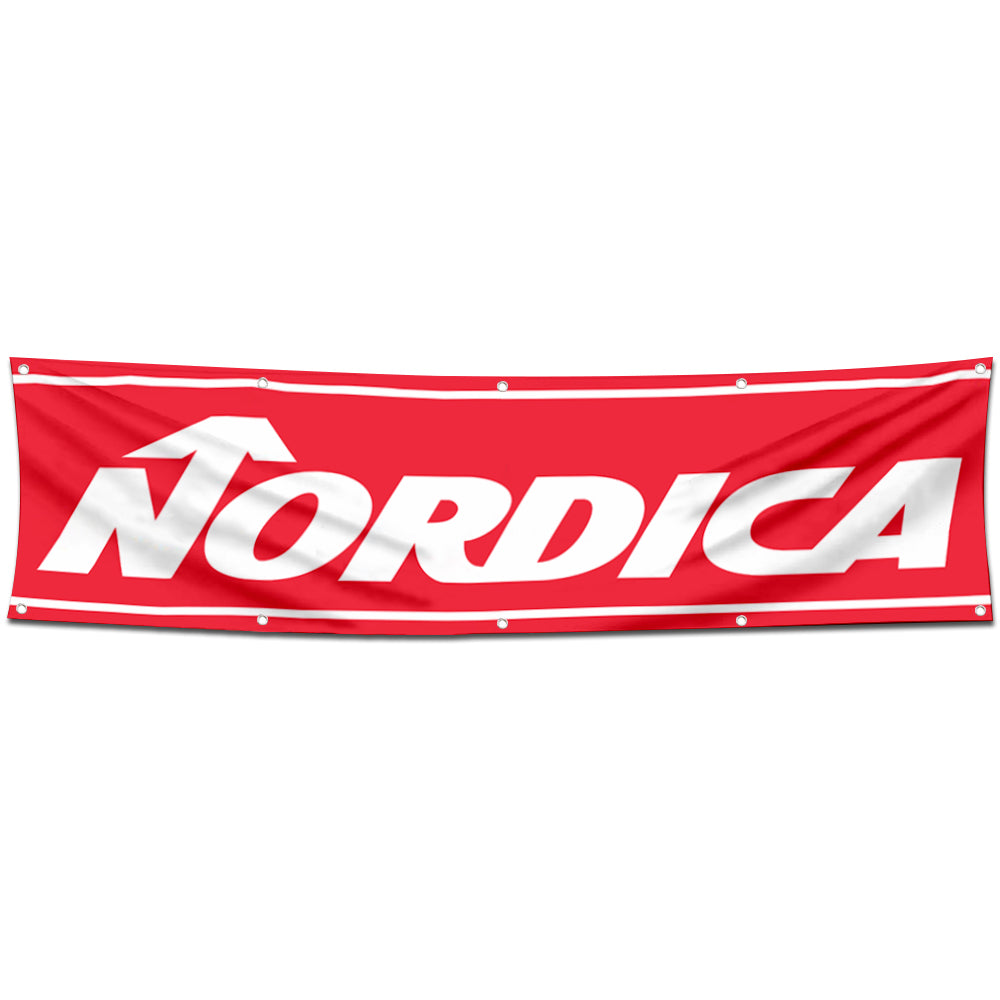 Fyon Skiing Garage Shop Decor Banner Works for Nordica Skis Flag 2x8 Feet