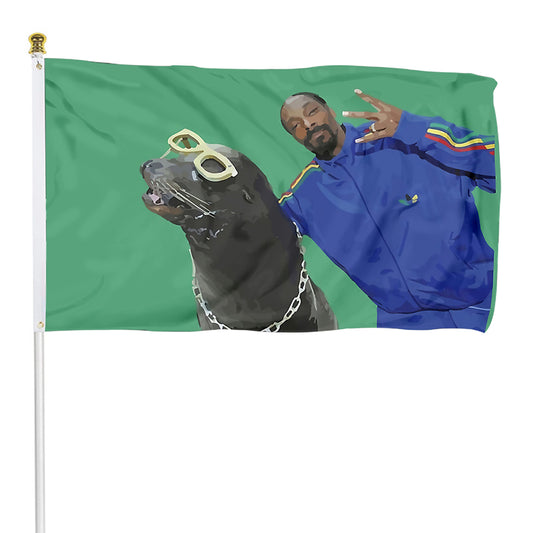 Fyon Snoop Dogg Funny Flag  Indoor and Outdoor Banner