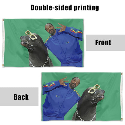 Fyon Snoop Dogg Funny Flag  Indoor and Outdoor Banner