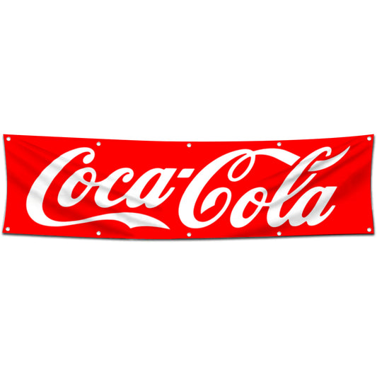 Fyon Soda Garage Shop Decor Banner  Works for Coca Cola Flag 2x8 Feet
