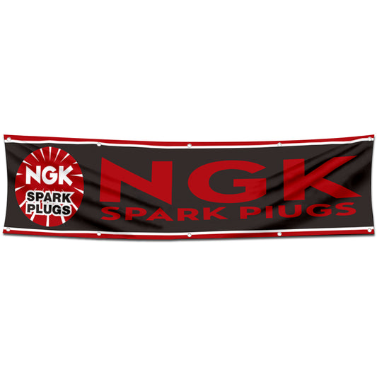 Fyon Spark Plugs Garage Shop Decor Banner Work for NGK Flag 2x8 Feet