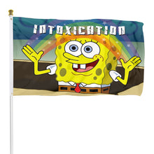 Fyon Spongebob Intoxication Rainbow Flag Indoor and outdoor banner