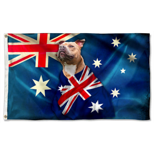 Fyon Staffordshire Bull Terrier Patriotic Dog Flag 41431 Indoor and outdoor banner