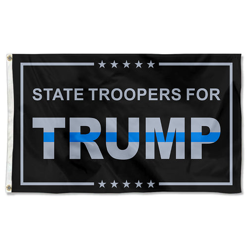 Fyon State Troopers For Trump USA Flag Banner