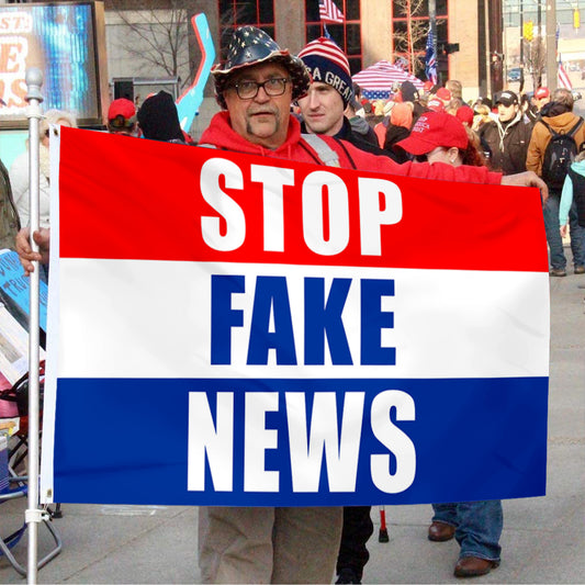 Fyon Stop Fake News Flag  Indoor and Outdoor Banner
