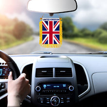 United Kingdom Mini Car Rearview Mirror Flag Banner - 2PC