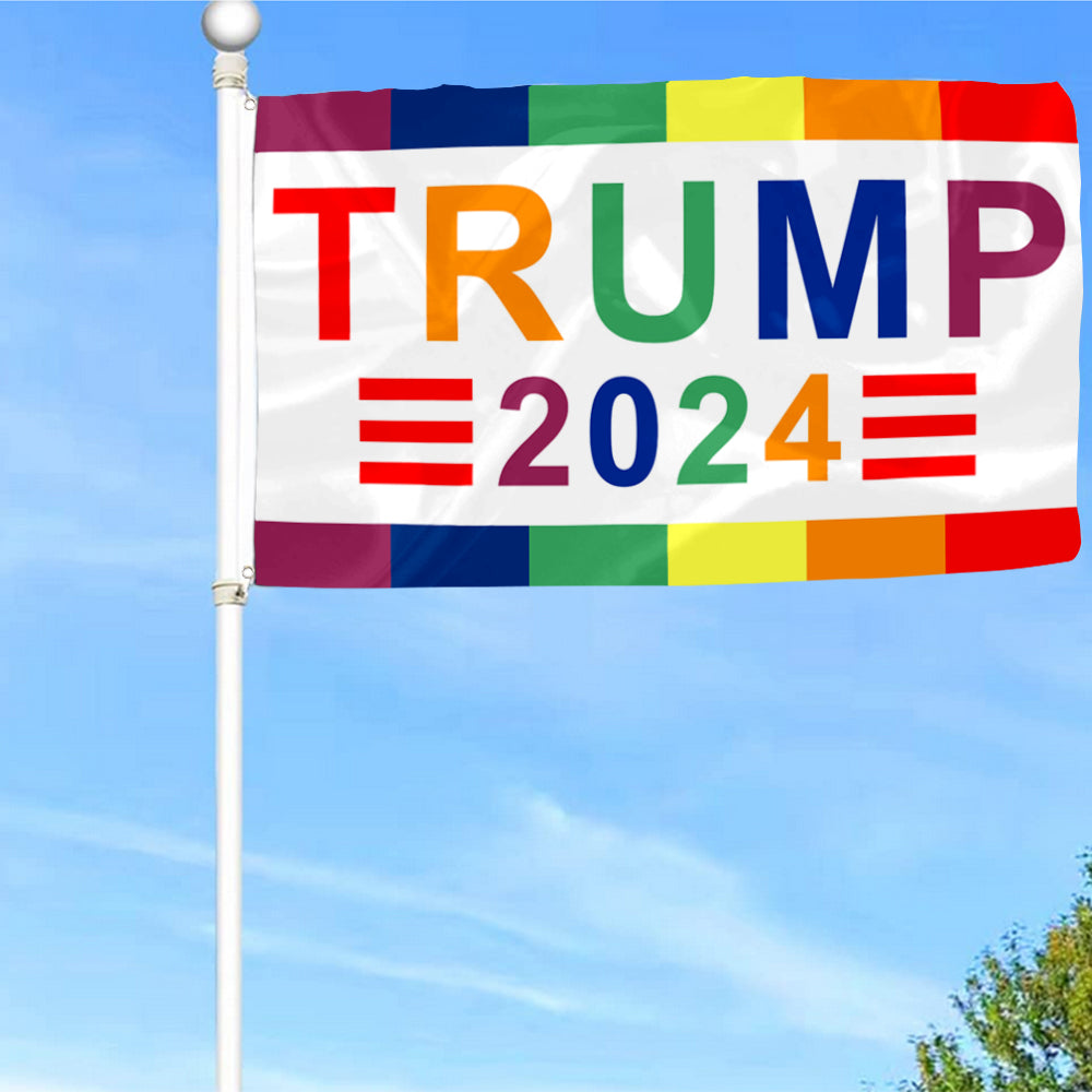 Fyon TRUMP 2024 Rainbow Flag Banner