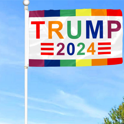 Fyon TRUMP 2024 Rainbow Flag Banner