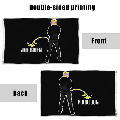 Fyon TRUMP PISS ON JOE BIDEN HARRIS Flag Banner