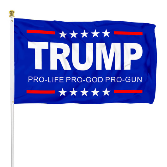 Fyon TRUMP PRO LIFE PRO GOD PRO GUN Flag  Indoor and Outdoor Banner