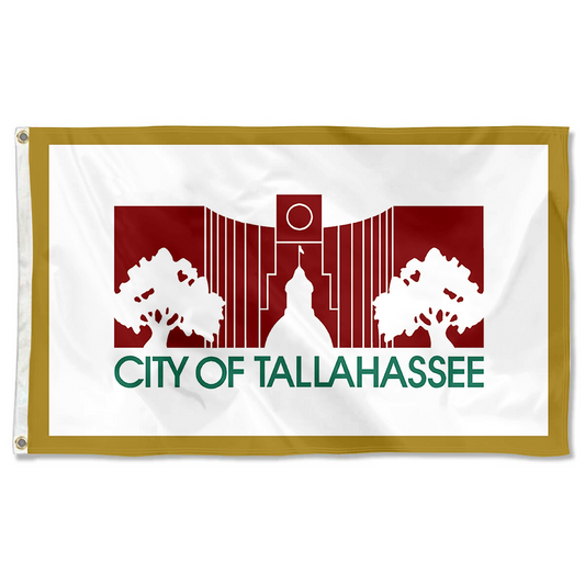 Fyon Tallahassee, Florida flag(City Hall Silhouette Flag,used 1986-2002) flag  Banner