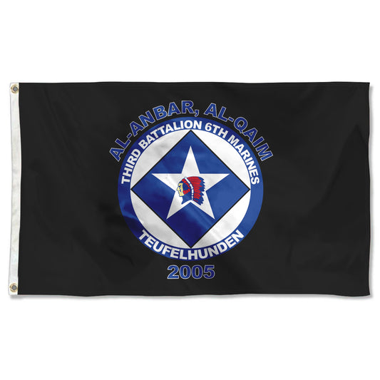 Fyon Teufelhunden 3rd Battalion 6th Marines Flag Banner