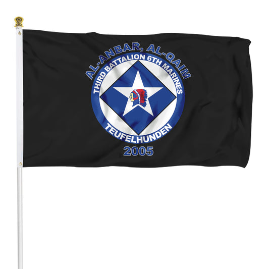 Fyon Teufelhunden 3rd Battalion 6th Marines Flag Banner