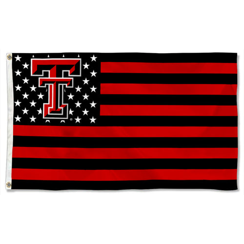 Fyon Texas Tech Red Raiders Stars and Stripes Flag Banner