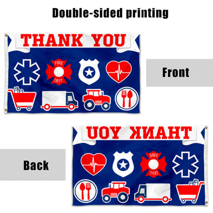 Fyon Thank You Front Line Workers Flag Banner