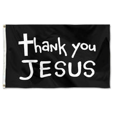 Fyon Thank You JESUS Flag Black Indoor and outdoor banner