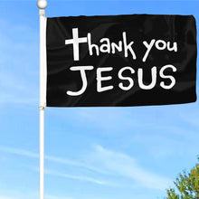 Fyon Thank You JESUS Flag Black Indoor and outdoor banner