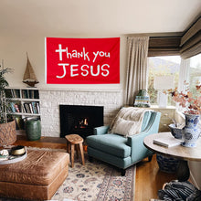 Fyon Thank You JESUS Flag Banner Red Indoor and outdoor banner