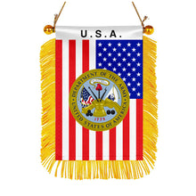 The Army USA Mini Car Rearview Mirror Flag Banner -2PC