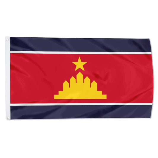 Fyon The Federal Republic of Indochina 1992 Flag Indoor and outdoor banner