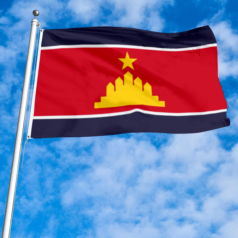 Fyon The Federal Republic of Indochina 1992 Flag Indoor and outdoor banner