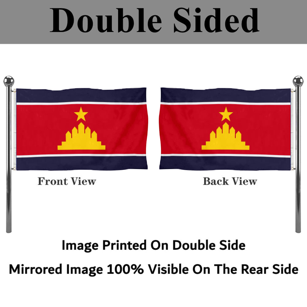 Fyon The Federal Republic of Indochina 1992 Flag Indoor and outdoor banner